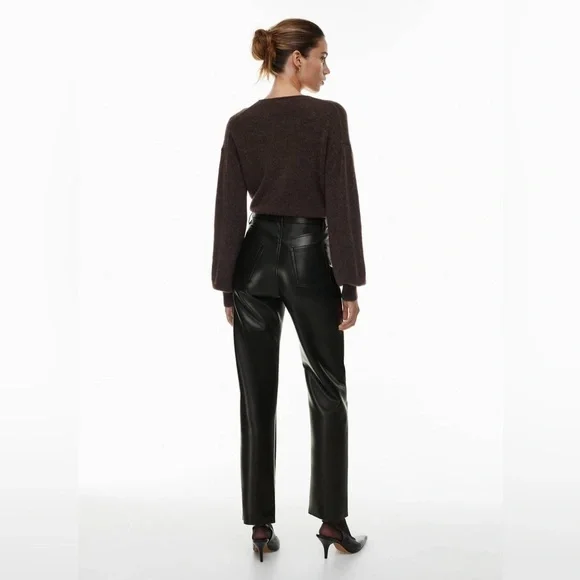 ARITZIA WILFRED THE MELINA VEGAN LEATHER PANT - Picture 4 of 14